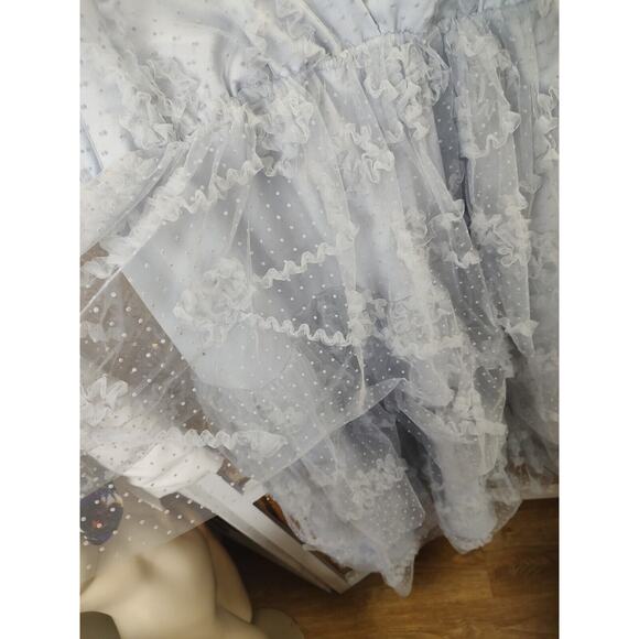 Arula Tulle Tiered Dress Light Lavender Bows Shoulder 1XL - Picture 5 of 16